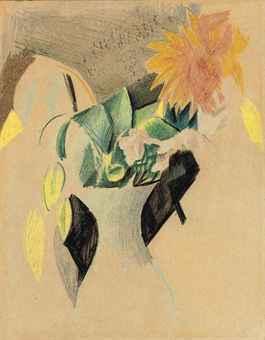Blumen in weisser Vase II by 
																	August Macke
