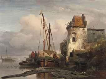 Unloading the cargo at the quay by 
																	Wijnand Nuijen