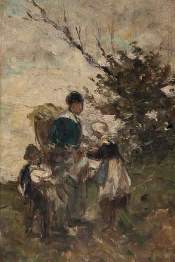 A peasant family by 
																	Gustav Laeverenz