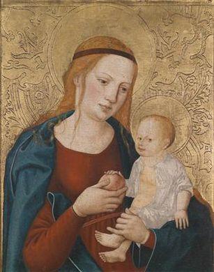 The Virgin with the Christ Child by 
																	Bartholome Zeitblom