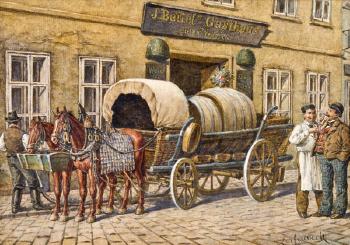 Bierwagen by 
																	Gustav Zafaurek