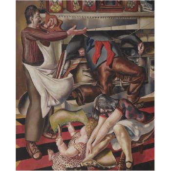 Workmen In The House by 
																	Stanley Spencer
