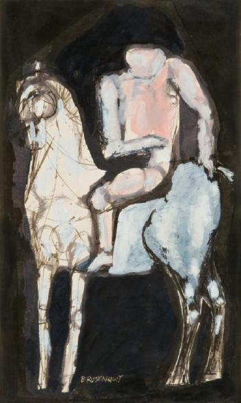 Untitled (figure on a horse) by 
																	Bernard Rosenquit