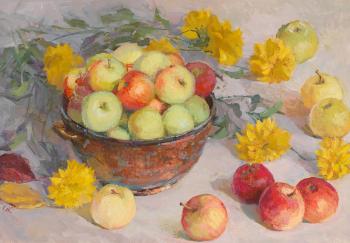 Apples and flowers by 
																			Olga Kalashnikova