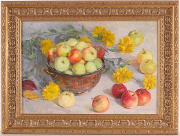 Apples and flowers by 
																			Olga Kalashnikova
