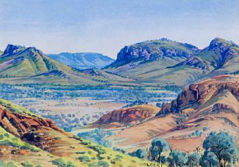 Towards James Ranges by 
																	Albert Namatjira