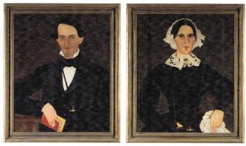 Portraits of a man and woman by 
																	John James Trumbull Arnold