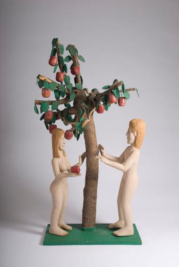 Adam and Eve in the Garden of Eden by 
																	Saturnino Portuondo Odio