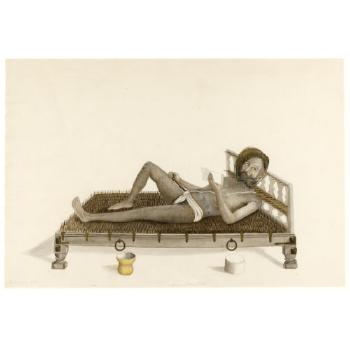 A Fakir On A Bed On Nails, Painted For Jonathan Duncan (1756-1811), Governor Of Bombay, And An Original Handwritten Document From The Patron by 
																	 India Company School