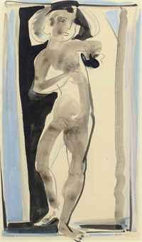 Male nude; and Female nude by 
																	Simos Karafyllis