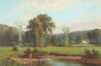 Mill river, Mount Carmel, Connecticut by 
																	George Edward Candee