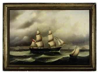 The Henrietta at sea by 
																	Carl Fedeler