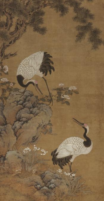 Narcissus And Cranes by 
																	 Wu Zhu