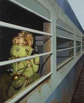 Untitled - I (Ganesha on a Train) by 
																	Prajakta Palav