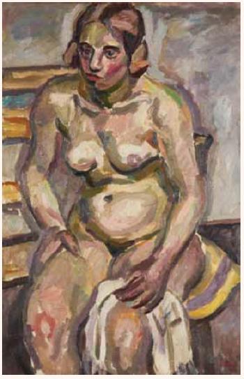 Grand nu à la serviette by 
																	Eugene Dabit