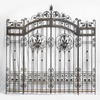Pair Of Gates From a Private Residence, Wynnefield Heights, Philadelphia by 
																	Samuel Yellin
