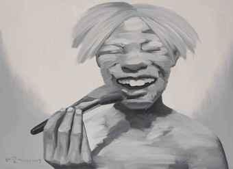 Self-portrait as Andy Warhol by 
																	 Mu Jun