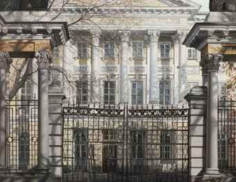 Old Russian mansion (from the series Old-time Moscow) by 
																	Sergei Ossovsky