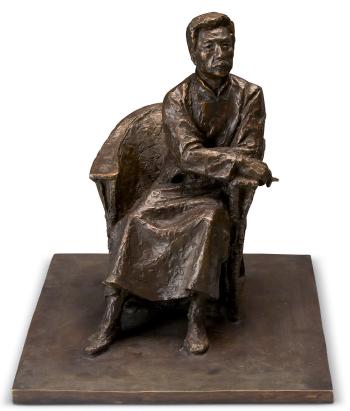 Seated statue of Lu Xun by 
																	 Pan Xirou