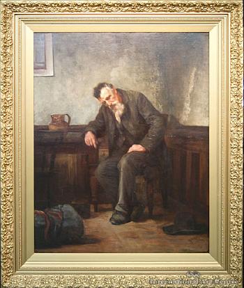 Study of a weary traveller by 
																	Alfred Henry O'Keefe