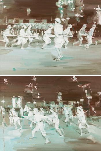 A Dance (Diptych) by 
																	 Xiao Bo