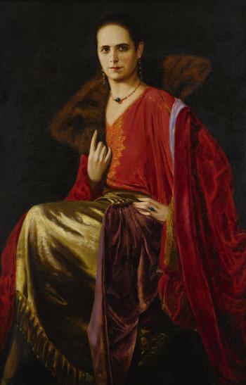 Portrait Of Helena Rubinstein, Three-quarter Length, Seated And Head Of Helena Rubinstein: Two Paintings by 
																	George Maillard Kesslere