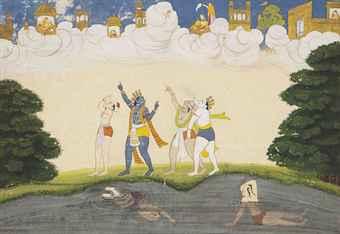 An Illustration From The Baghavata Purana by 
																	 Fattu