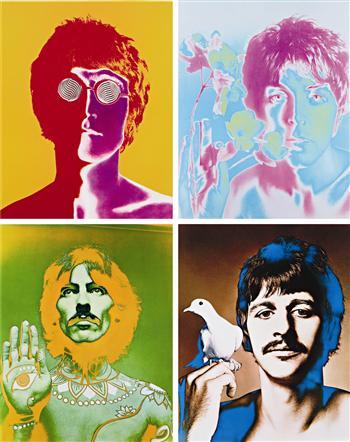 The Beatles Portfolio: John Lennon, Ringo Starr, George Harrison and Paul McCartney, musicians, London, 1967 by 
																	Richard Avedon