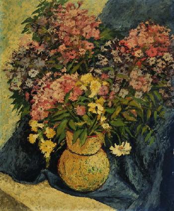 Stilleben - Blumenstrauß in Vase by 
																	Willy Kukuk