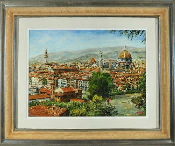 Stadtansicht von Florenz mit Dom by 
																	Dirk Vanoverberghe
