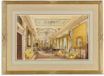 The Yellow Drawing Room, Grimston Park, York by 
																	J H Bakes