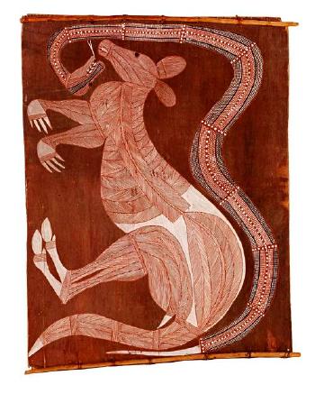 Untitled (Wallaby and Serpent) by 
																	Namerredje Guymala
