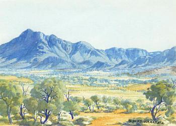 Untitled (Central Australian Landscape) by 
																	Albert Namatjira