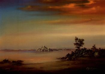 Sunset landscape by 
																	Theodoros Pantaleon