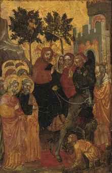 The entry of Christ into Jerusalem by 
																	 Zanino di Pietro