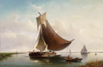 Beim Abladen eines Segelschiffes by 
																	Eduard Charles Louis Kalshoven