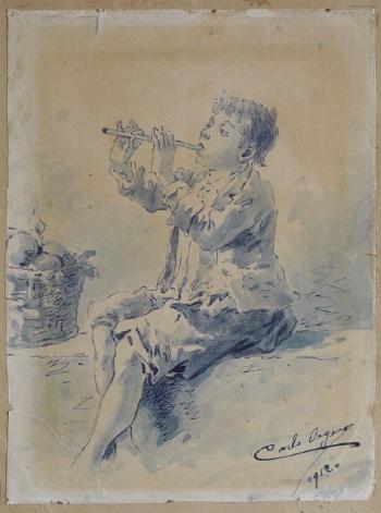 Il piccolo flautista by 
																	Carlo Orgero
