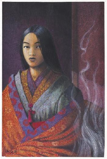 Femme au kimono by 
																	Claude Cachin