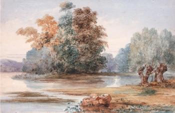 Les rives du lac Léman by 
																	Frederic Francois Dandiran