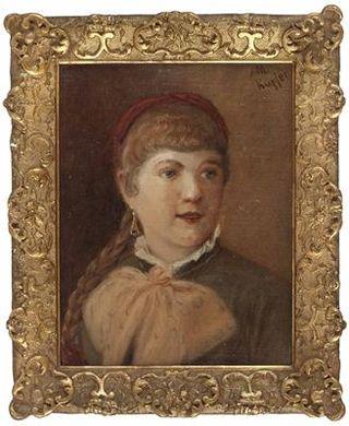 Portrait einer jungen Frau by 
																	Johann Michael Kupfer