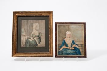 Portrait of Maria Perpetua van Goens. Portrait of a lady by 
																	Isaac Lodewyk de Lafargue van Nieuwland