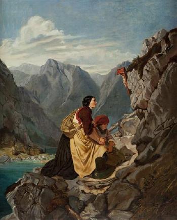 Tyrolese woman and child by 
																			Philipp von Foltz