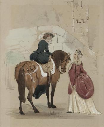 Figure on horseback by 
																	 Princess Helena