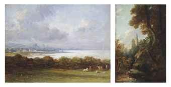 Edinburgh from the East; and Roslin Castle by 
																	Charles Halkerston