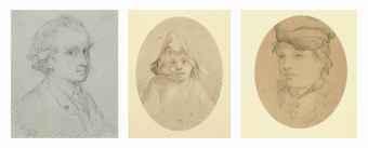 Portrait of a gentleman, bust-length; and Two studies of young boys; and Two studies of girls by 
																	Charles Halkerston
