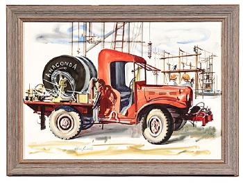 Illustration of a truck by 
																	Edwin Fulwider