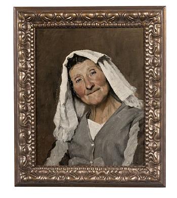 Portrait of an old woman by 
																	John Recknagel