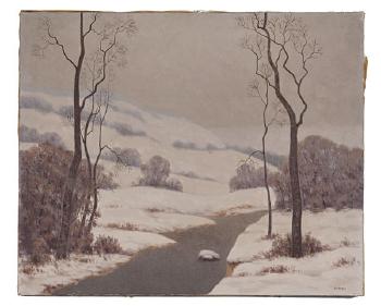 Winter landscape by 
																			Edward Elsperman