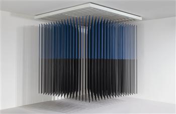 Cubo virtual azul y negro (Virtual Cube Blue and Black) by 
																	Jesus Rafael Soto