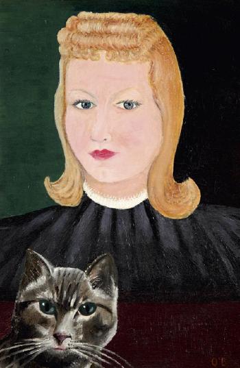 Autoportrait au chat by 
																	Gertrude O'Brady